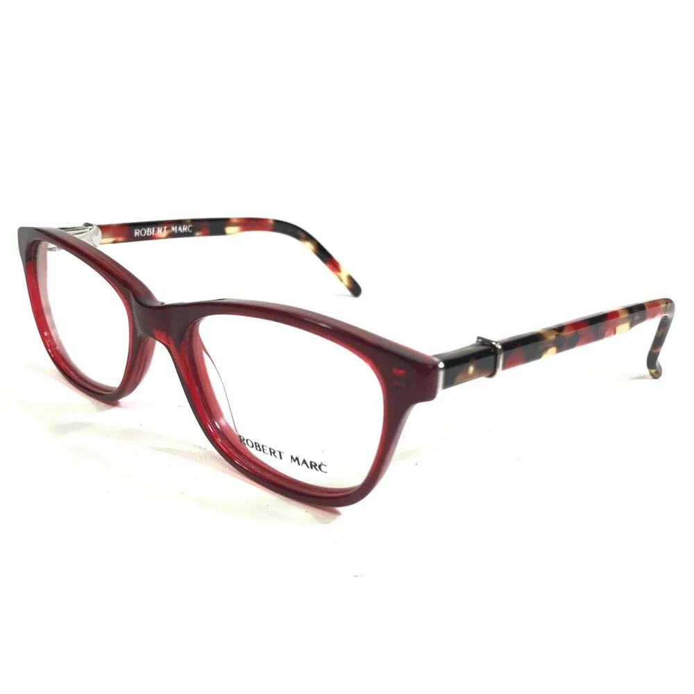Robert Marc Eyeglasses Frames 817-232 Clear Red Tortoise Cat Eye Oval 48-18-130
